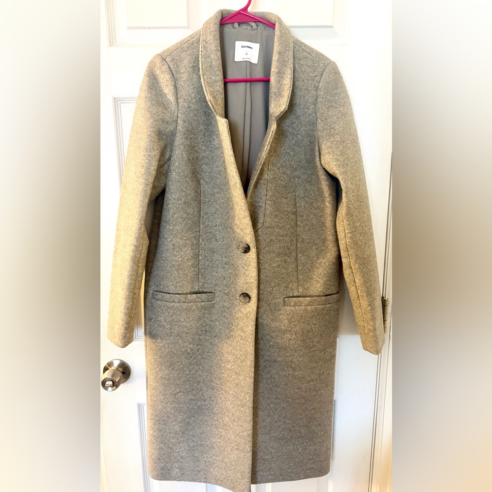 Old Navy Women's wool grey Trench Coat